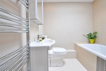 Bathroom inside of a house